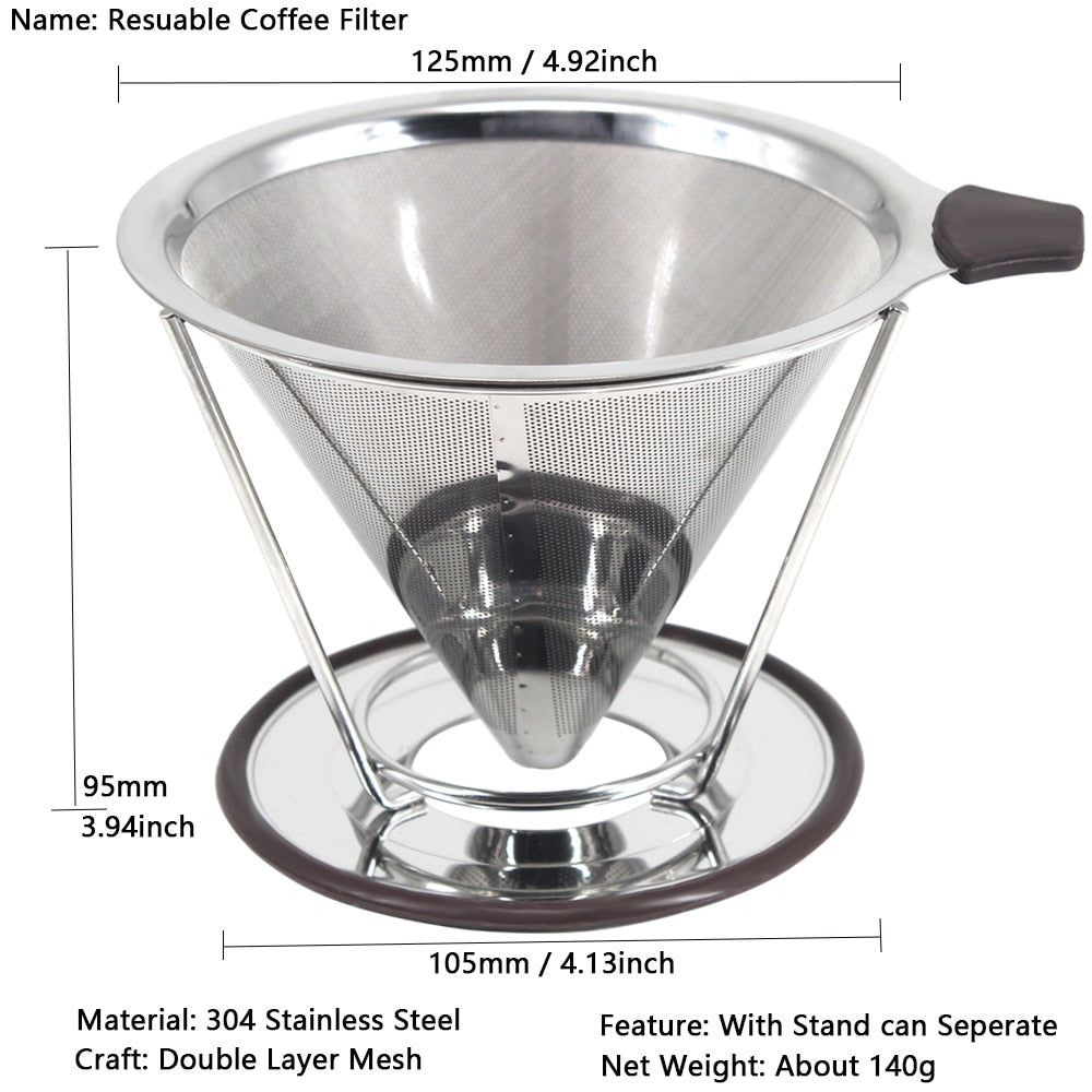 Stainless Steel Reusable Coffee Dripper Filter by HitMyNeed