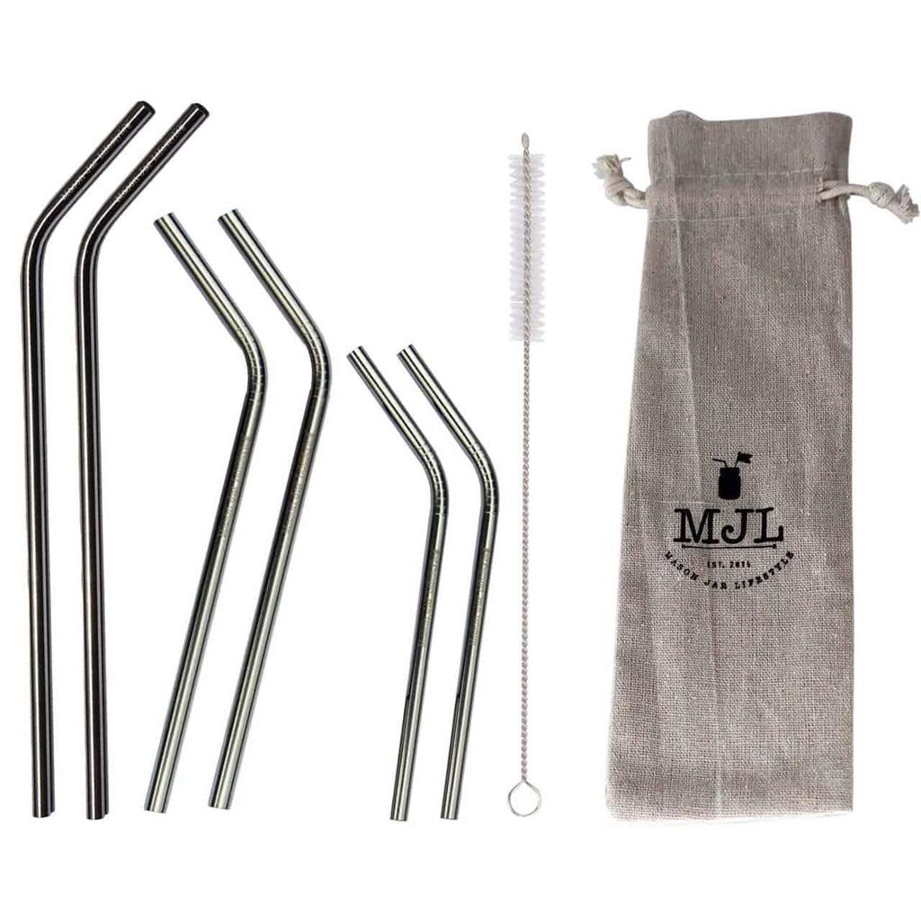 Stainless Steel Reusable Drinking Straws (Set of 4) by HitMyNeed