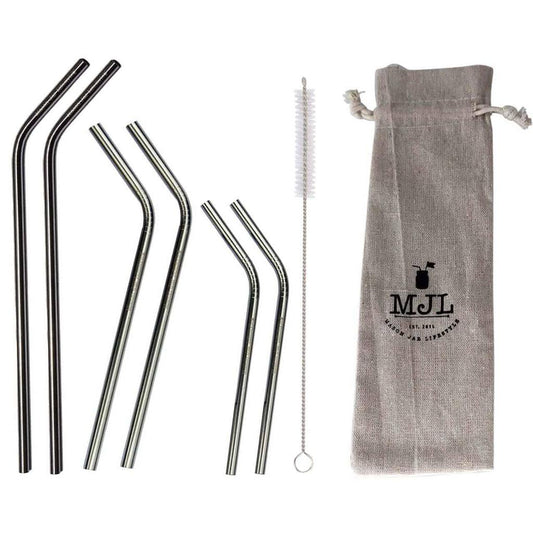 Stainless Steel Reusable Drinking Straws (Set of 4) by HitMyNeed