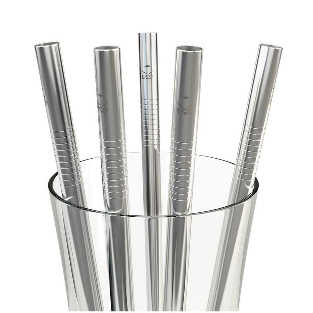 Stainless Steel Reusable Drinking Straws (Set of 4) by HitMyNeed
