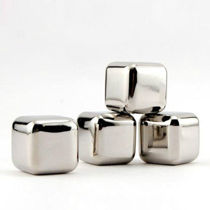 Stainless Steel Reusable Ice Cubes 10 Piece Set by HitMyNeed