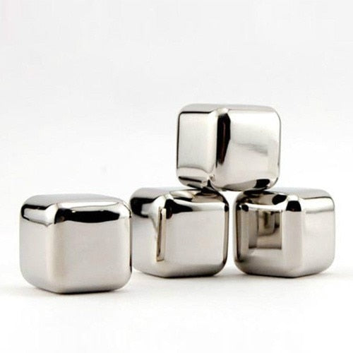 Stainless Steel Reusable Ice Cubes 10 Piece Set by HitMyNeed