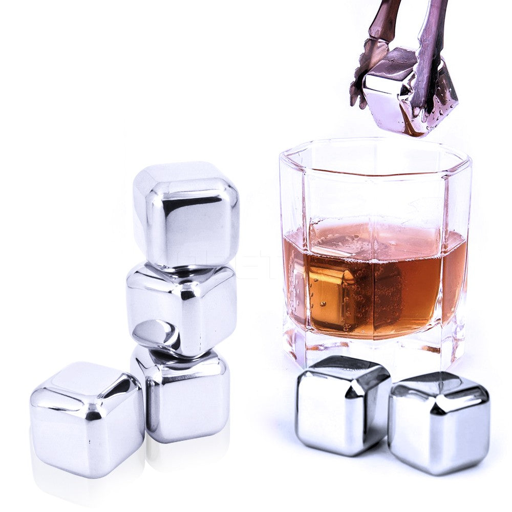 Stainless Steel Reusable Ice Cubes 10 Piece Set by HitMyNeed
