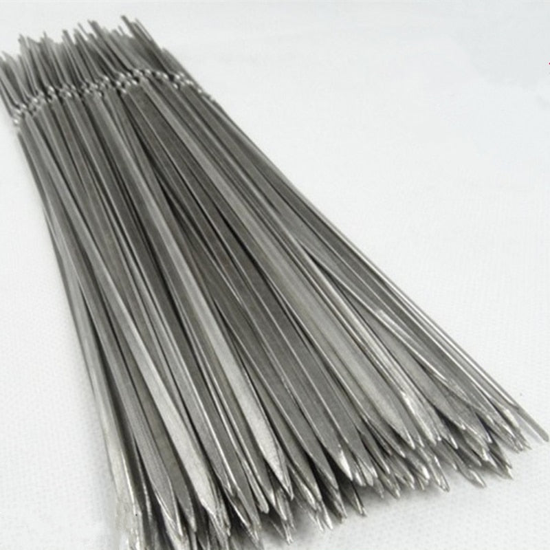 Stainless Steel Reusable Metal Skewers Set, 15 Pack by HitMyNeed