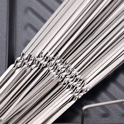 Stainless Steel Reusable Metal Skewers Set, 15 Pack by HitMyNeed