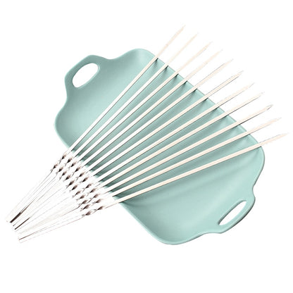 Stainless Steel Reusable Metal Skewers Set, 15 Pack by HitMyNeed