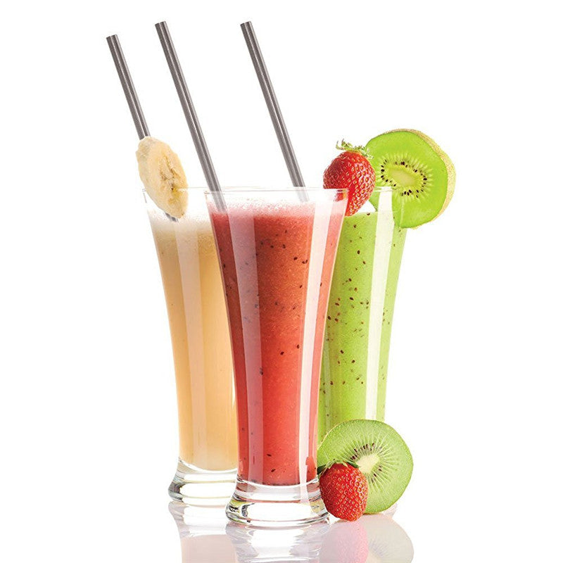 Stainless Steel Reusable Straws Set of 4 with Brush by HitMyNeed