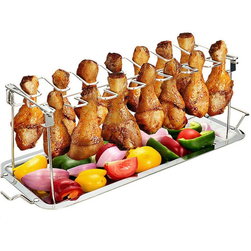 Stainless Steel Reversible BBQ Ribs Rack by HitMyNeed