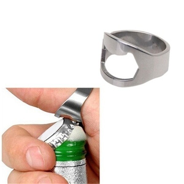 Stainless Steel Ring Bottle Opener Set, 3-Piece by HitMyNeed