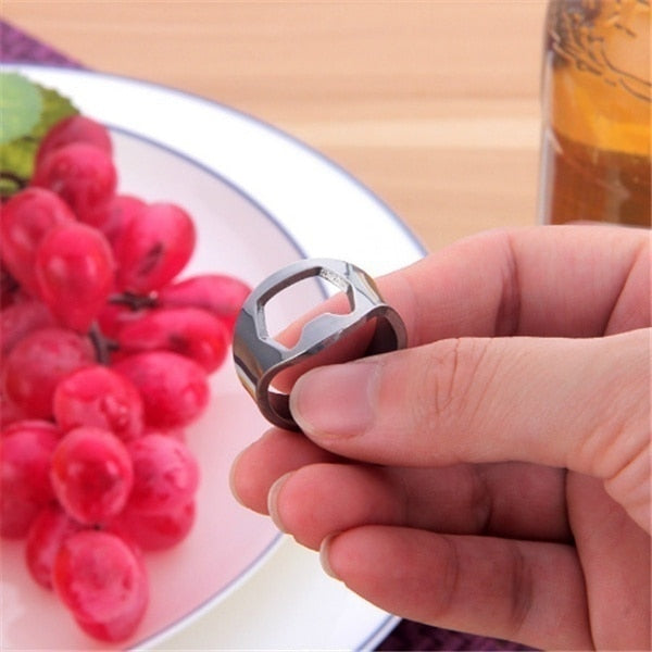 Stainless Steel Ring Bottle Opener Set, 3-Piece by HitMyNeed