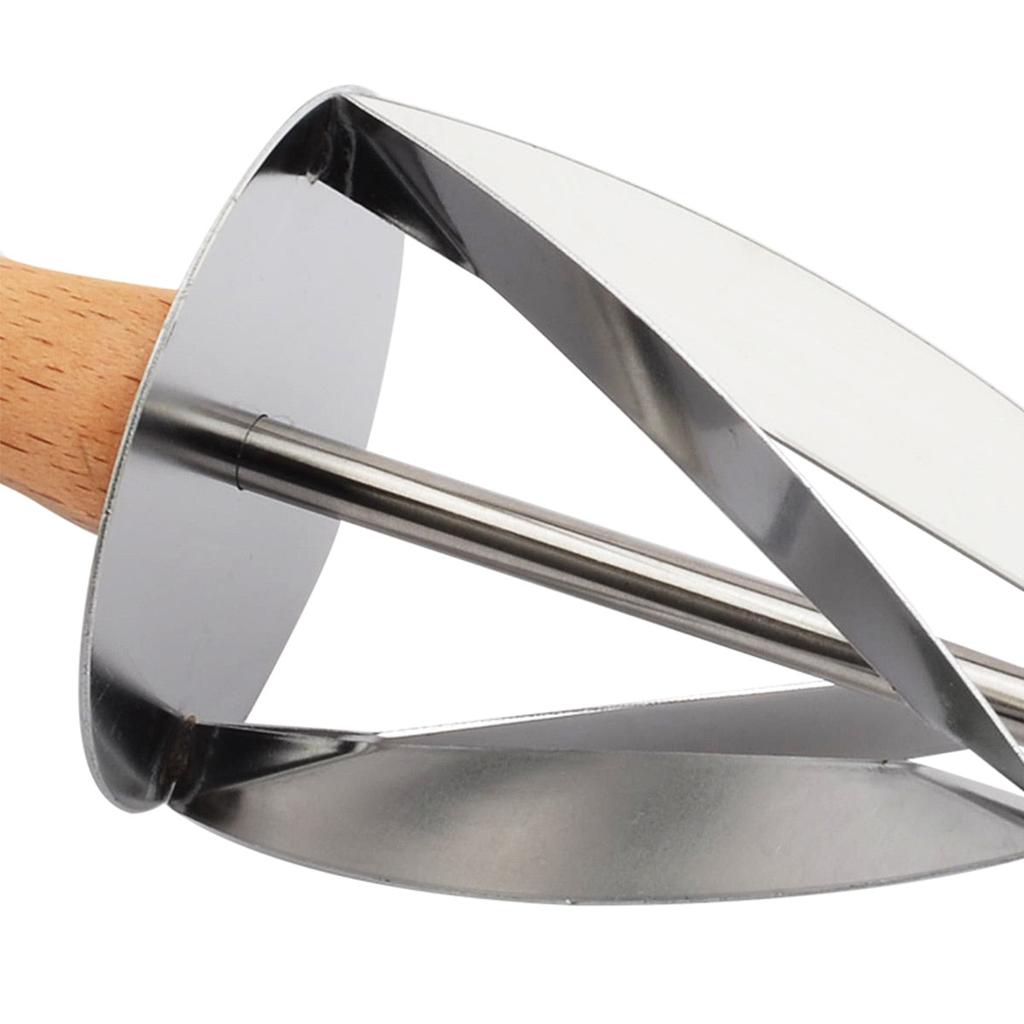 Stainless Steel Rolling Dough Cutter with Wooden Handle by HitMyNeed