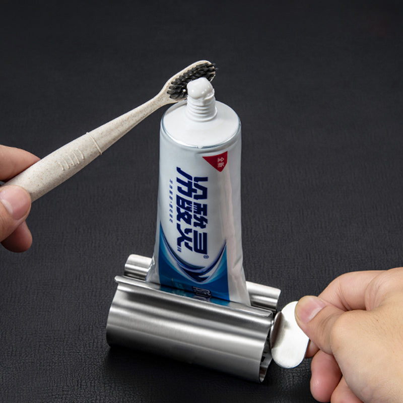 Stainless Steel Rolling Toothpaste Squeezer Holder by HitMyNeed