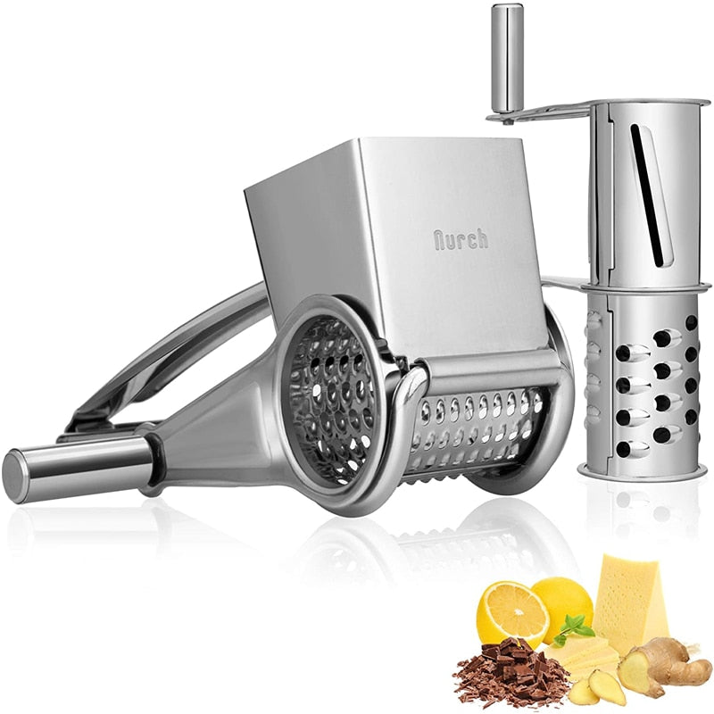 Stainless Steel Rotating Cheese Grater with Drums by HitMyNeed