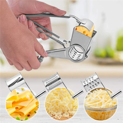 Stainless Steel Rotating Cheese Grater with Drums by HitMyNeed
