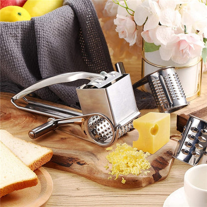 Stainless Steel Rotating Cheese Grater with Drums by HitMyNeed
