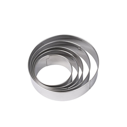 Stainless Steel Round Pastry Cutter Set (5pcs) by HitMyNeed