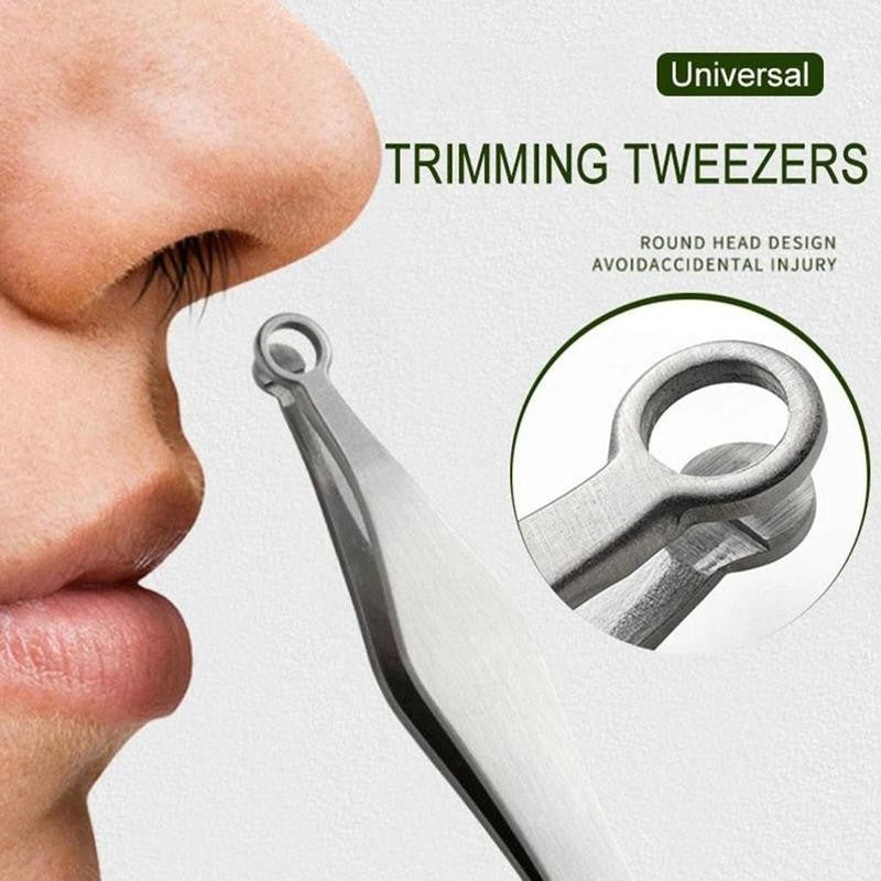 Stainless Steel Round Tip Nose Hair Tweezers by HitMyNeed
