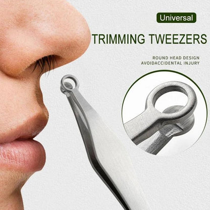 Stainless Steel Round Tip Nose Hair Tweezers by HitMyNeed