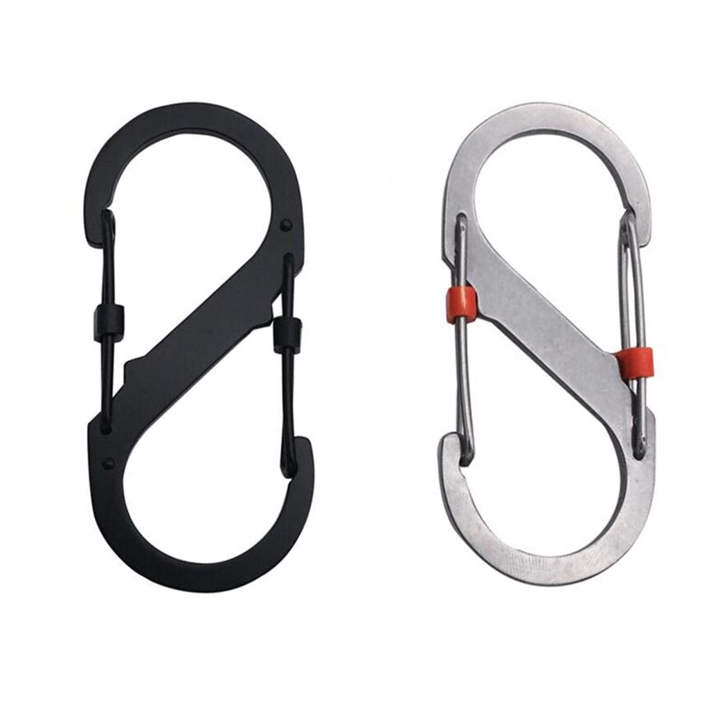 Stainless Steel S Carabiner Set for Camping (2 pcs) 1pcs-each by HitMyNeed