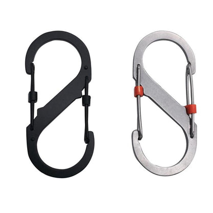 Stainless Steel S Carabiner Set for Camping (2 pcs) 1pcs-each by HitMyNeed
