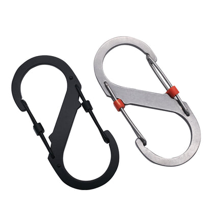 Stainless Steel S Carabiner Set for Camping (2 pcs) by HitMyNeed