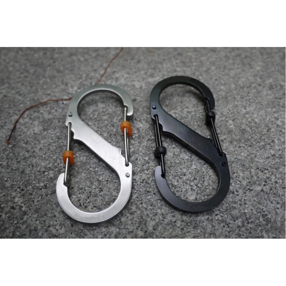 Stainless Steel S Carabiner Set for Camping (2 pcs) by HitMyNeed