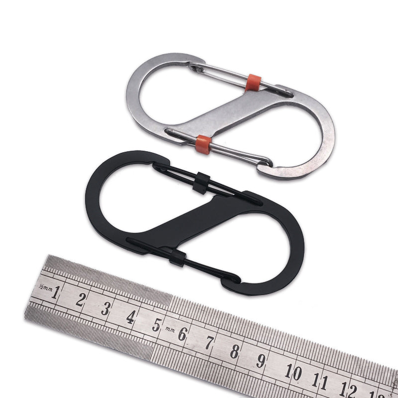Stainless Steel S Carabiner Set for Camping (2 pcs) by HitMyNeed