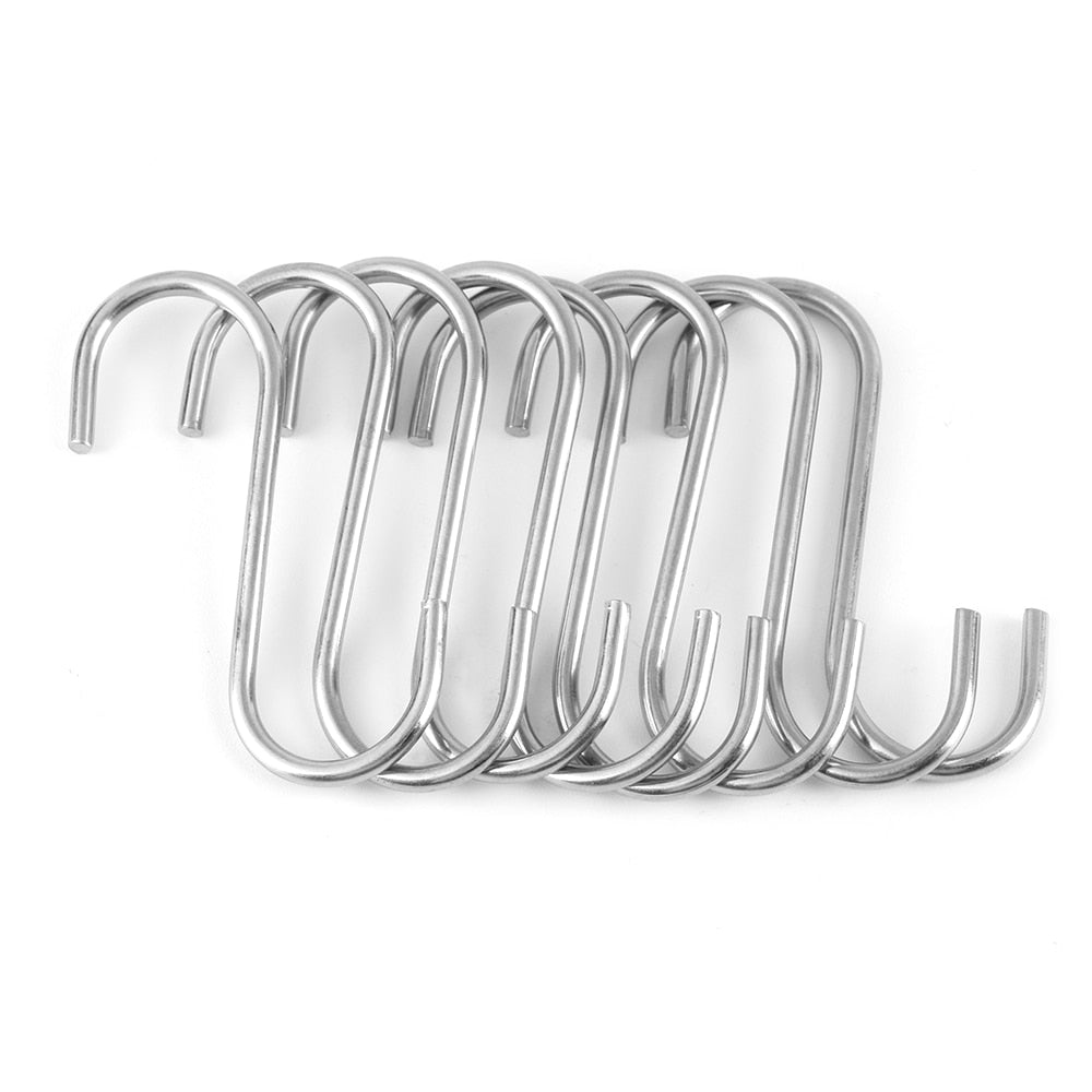 Stainless Steel S Hooks for Closet Rod (20 Pack) by HitMyNeed