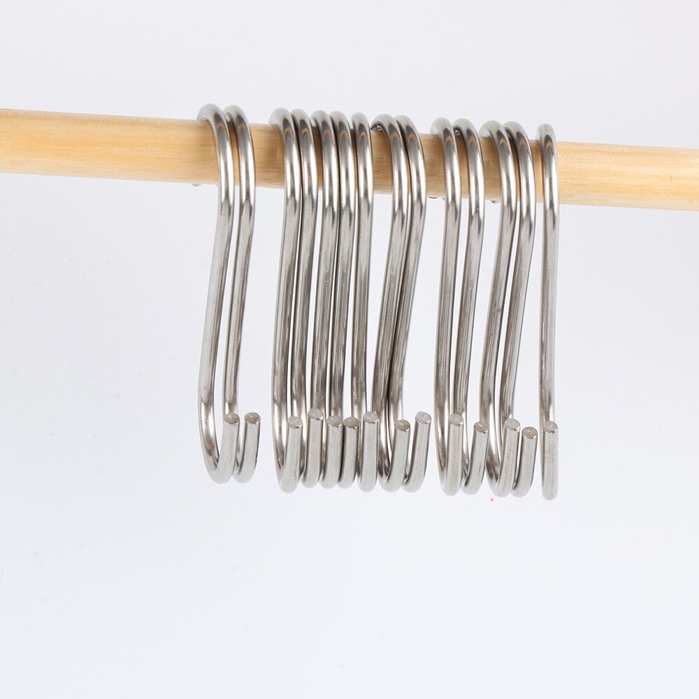 Stainless Steel S Hooks for Closet Rod (20 Pack) by HitMyNeed
