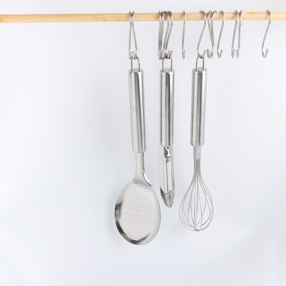 Stainless Steel S Hooks for Closet Rod (20 Pack) by HitMyNeed