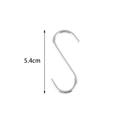 Stainless Steel S Hooks for Closet Rod (20 Pack) by HitMyNeed
