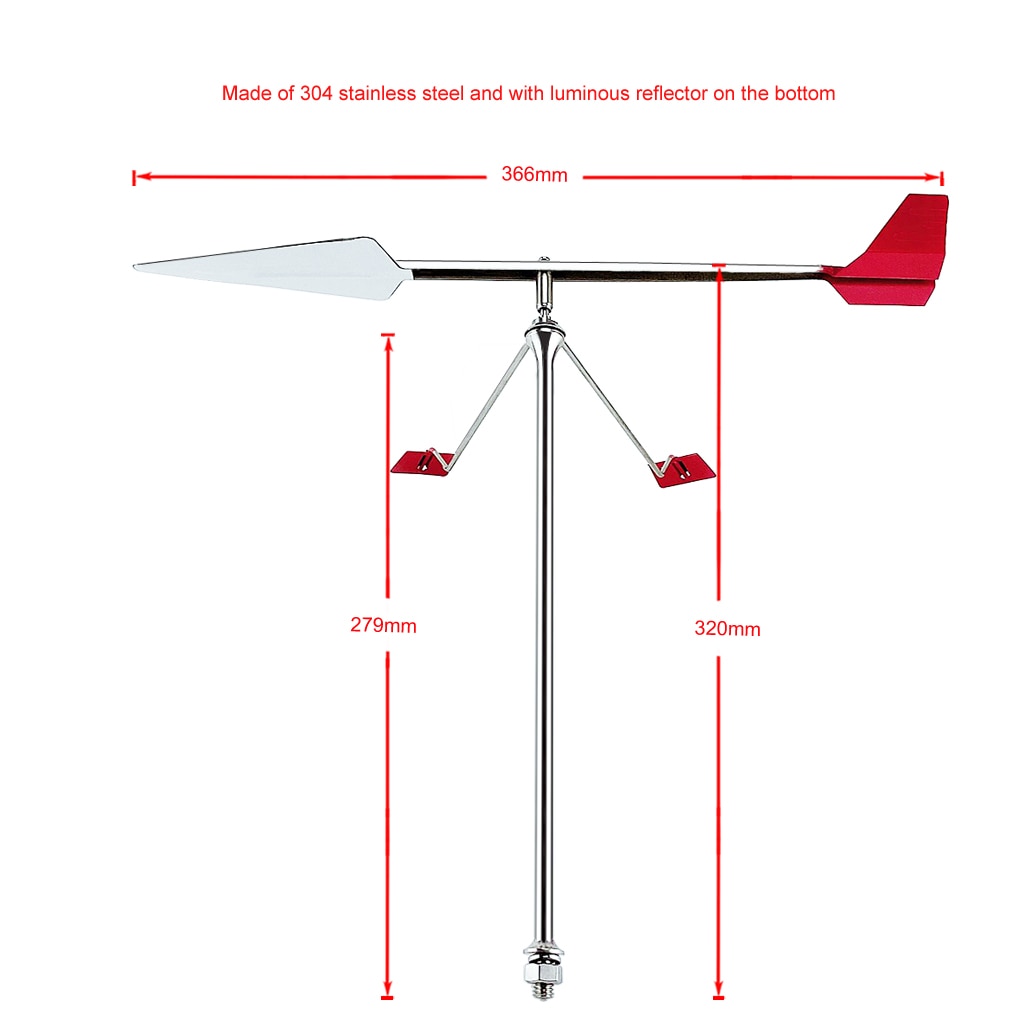 Stainless Steel Sailboat Wind Direction Indicator by HitMyNeed