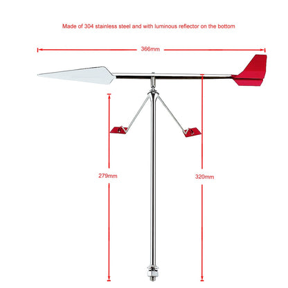 Stainless Steel Sailboat Wind Direction Indicator by HitMyNeed