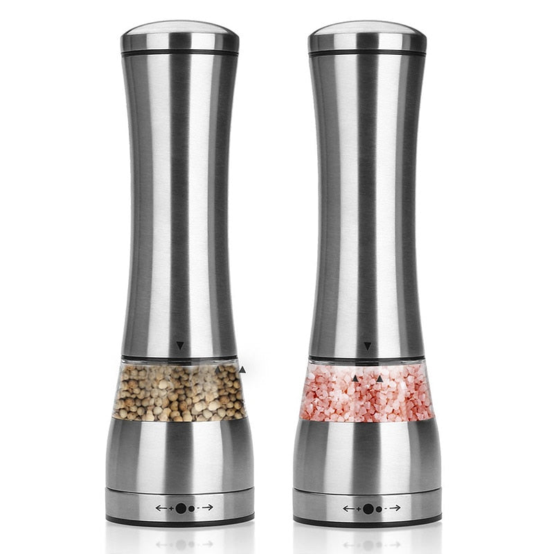 Stainless Steel Salt and Pepper Grinder Set by HitMyNeed