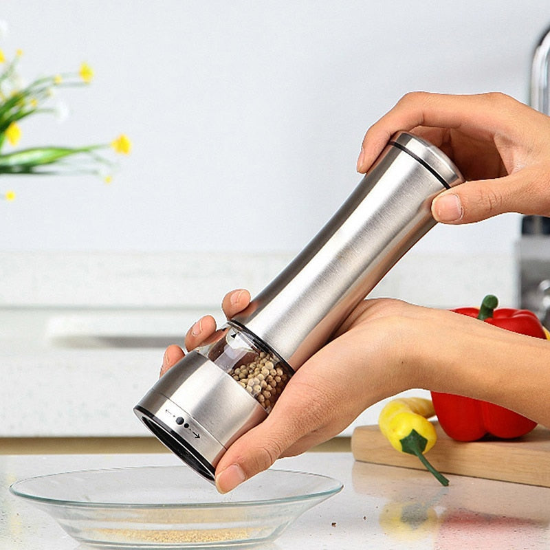 Stainless Steel Salt and Pepper Grinder Set by HitMyNeed