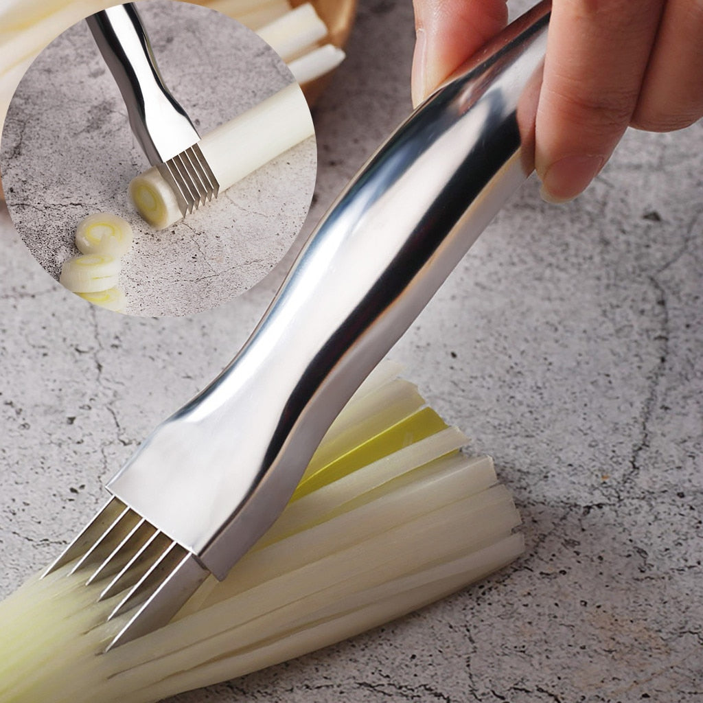 Stainless Steel Scallion Shredder Tool by HitMyNeed