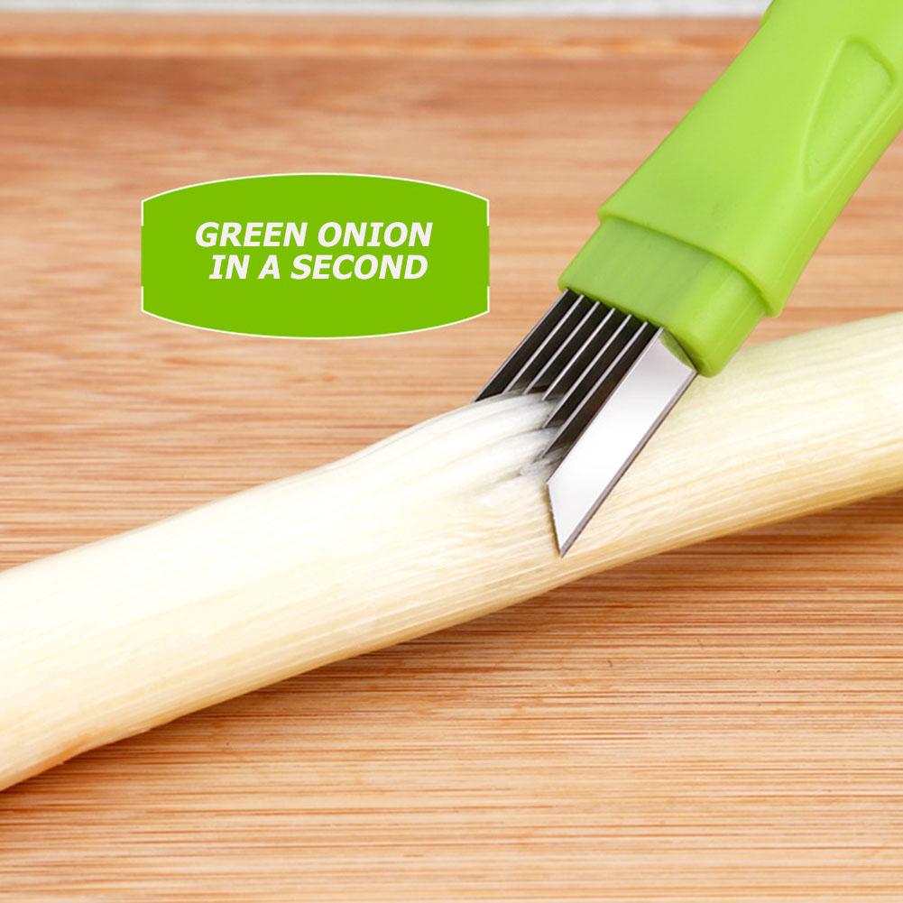 Stainless Steel Scallion Slicer with Safety Cover by HitMyNeed
