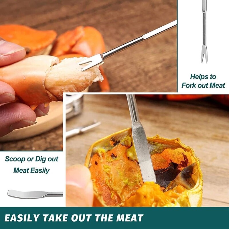 Stainless Steel Seafood Fork Set (5 Pieces) by HitMyNeed