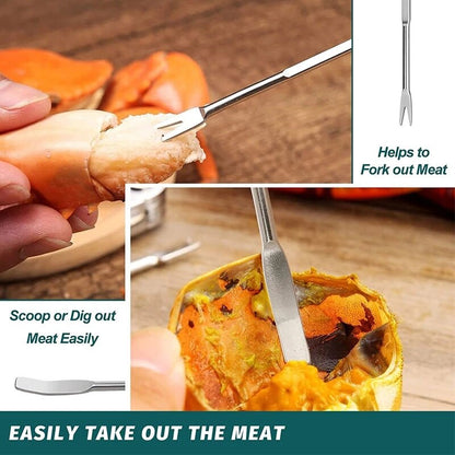 Stainless Steel Seafood Fork Set (5 Pieces) by HitMyNeed