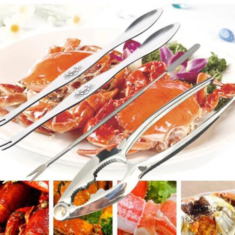 Stainless Steel Seafood Tools Set, 4 Piece by HitMyNeed