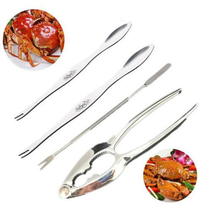 Stainless Steel Seafood Tools Set, 4 Piece by HitMyNeed