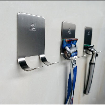 Stainless Steel Self-Adhesive Razor Holder for Shower by HitMyNeed
