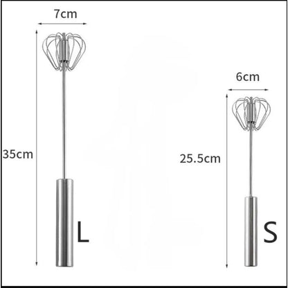 Stainless Steel Semi-Automatic Hand Whisk Mixer by HitMyNeed