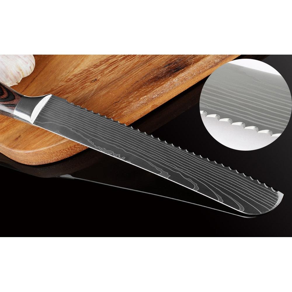 Stainless Steel Serrated Bread Knife 22 cm by HitMyNeed