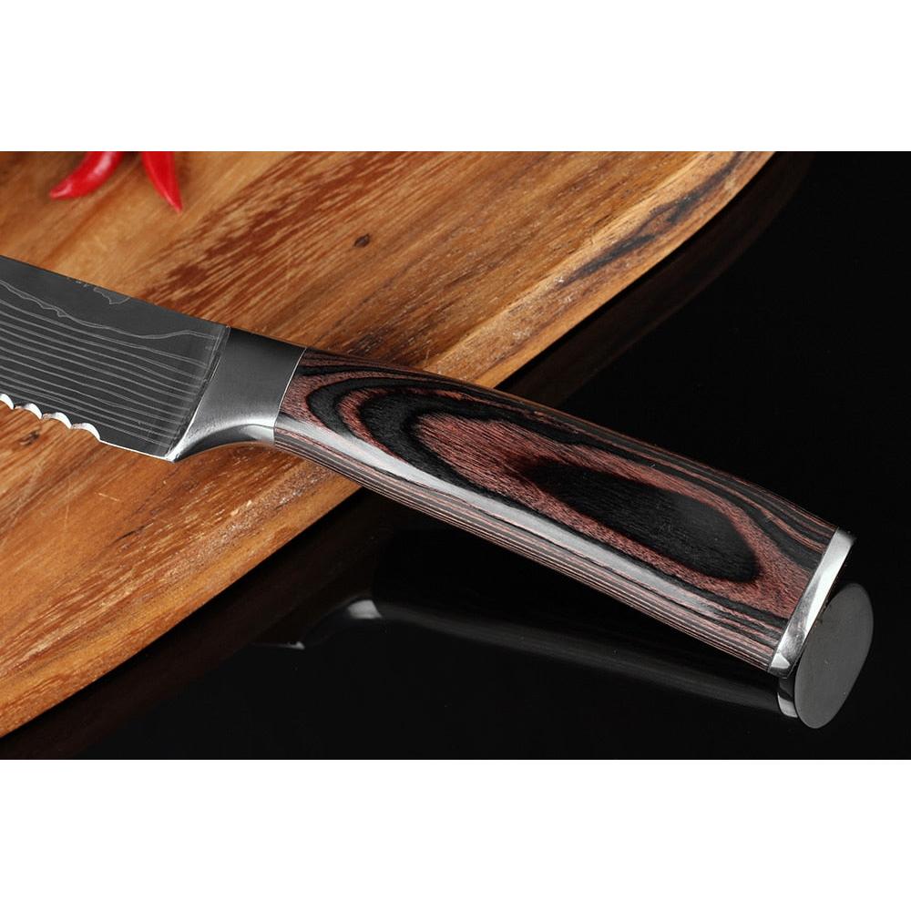 Stainless Steel Serrated Bread Knife 22 cm by HitMyNeed