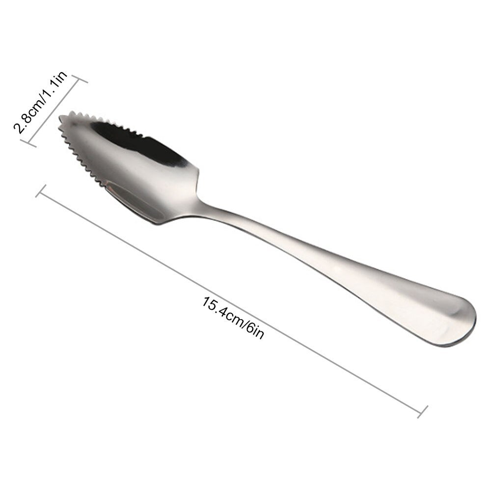 Stainless Steel Serrated Spoons Set of 4 by HitMyNeed
