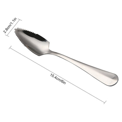 Stainless Steel Serrated Spoons Set of 4 by HitMyNeed
