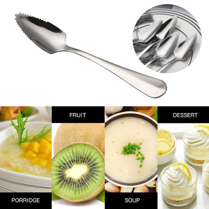 Stainless Steel Serrated Spoons Set of 4 by HitMyNeed