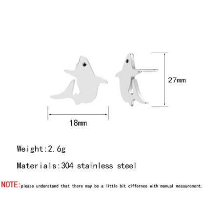 Stainless Steel Shark Stud Earrings for Women & Men by HitMyNeed