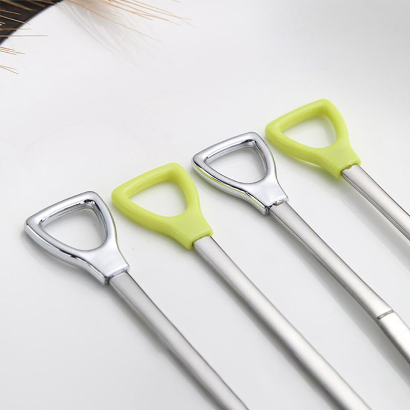Stainless Steel Shovel Shaped Spoon green small by HitMyNeed